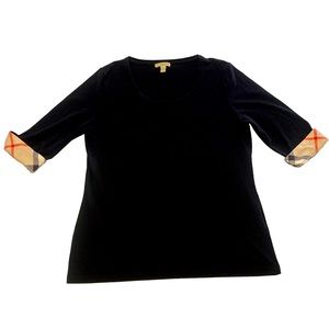 Authentic Burberry Women’s Half Sleeve Blouse Size X Large
